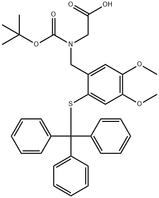 BOC-(DMMB(TRT))GLY-OH, 475113-75-8, 结构式