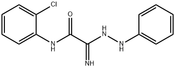 2-Amino-N-(2-chlorophenyl)-2-(2-phenylhydrazono)acetamide 化学構造式