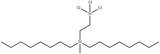 2-(二正辛基甲基硅基)乙基三氯硅烷, 475213-02-6, 结构式