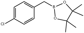 2-(4-クロロベンジル)-4,4,5,5-テトラメチル-1,3,2-ジオキサボロラン 化学構造式