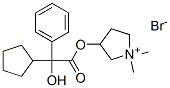 (3R)-3-[[(2R)-环戊基羟基苯基乙酰基]氧基]-1,1-二甲基吡咯烷溴化物,475468-09-8,结构式