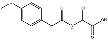 Acetic  acid,  hydroxy[[(4-methoxyphenyl)acetyl]amino]-  (9CI) Struktur