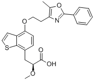 475479-34-6 (S)-2-甲氧基-3-[4-[2-(5-甲基-2-苯基恶唑-4-基)乙氧基]苯并[B]噻吩-7-基]丙酸