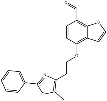 4-[2-(5-METHYL-2-PHENYL-1,3-OXAZOL-4-YL)ETHOXY]-1-BENZOTHIOPHENE-7-CARBALDEHYDE Structure