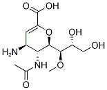 (4S,5R,6R)-5-AcetaMido-4-aMino-6-((1R,2R)-2,3-dihydroxy-1-Methoxypropyl)-5,6-dihydro-4H-pyran-2-carboxylic Acid Structure