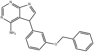 5-(3-(benzyloxy)phenyl)-5H-pyrrolo[2,3-d]pyrimidin-4-amine Structure