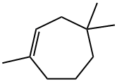 1,4,4-トリメチルシクロヘプテン 化学構造式