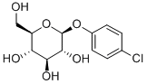 4-クロロフェニルβ-D-グルコピラノシド 化学構造式