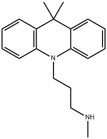9,9-ジメチル-10-[3-(メチルアミノ)プロピル]アクリダン 化学構造式