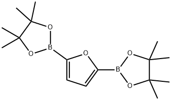 フラン-2,5-ジボロン酸ピナコールエステル 化学構造式