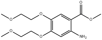 4,5-二(2-甲氧基乙氧基)-2-氨基苯甲酸甲酯, 476168-17-9, 结构式