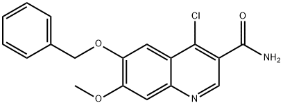 6-(Benzyloxy)-4-chloro-7-methoxyquinoline-3-carboxamide Structure