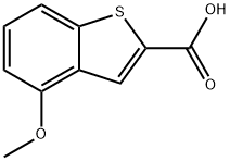 4-メトキシベンゾ[B]チオフェン-2-カルボン酸 化学構造式
