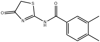 Benzamide, N-(4,5-dihydro-4-oxo-2-thiazolyl)-3,4-dimethyl- (9CI) 化学構造式