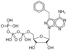 4-Amino-3-benzyl-1H-pyrazolo[3,4-d]pyrimidine-1-(β-D-ribofuranosyl-5’-triphosphate) Structure