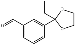 Benzaldehyde, 3-(2-ethyl-1,3-dioxolan-2-yl)- (9CI) Structure