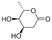 L-ribo-Hexonic acid, 2,6-dideoxy-, delta-lactone (9CI) Struktur