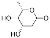 L-lyxo-Hexonic acid, 2,6-dideoxy-, delta-lactone (9CI) Struktur