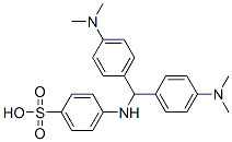 p-[[bis[4-(dimethylamino)phenyl]methyl]amino]benzenesulphonic acid Struktur