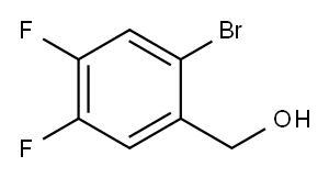 2-ブロモ-4,5-ジフルオロベンジルアルコール 化学構造式