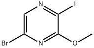 5-ブロモ-2-ヨード-3-メトキシピラジン 化学構造式