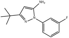 5-叔丁基-2-(3-氟-苯基)-2H-吡唑-3-基胺,476637-06-6,结构式