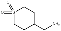 1-(1,1-ジオキシドテトラヒドロ-2H-チオピラン-4-イル)メタンアミン 化学構造式