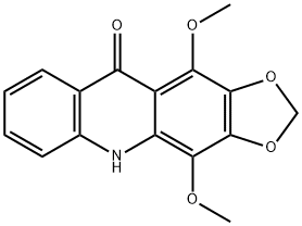4,11-Dimethoxy-1,3-dioxolo[4,5-b]acridin-10(5H)-one 结构式