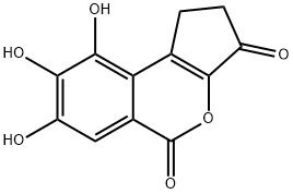 1,2-Dihydro-7,8,9-trihydroxycyclopenta[c][2]benzopyran-3,5-dione Struktur