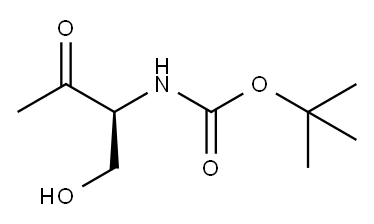 Carbamic acid, [(1S)-1-(hydroxymethyl)-2-oxopropyl]-, 1,1-dimethylethyl ester Struktur