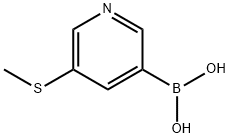 5-(Methylthio)pyridine-3-boronic acid 化学構造式