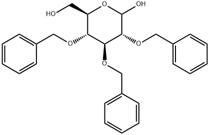 2,3,4-Tri-O-benzyl-D-glucopyranose 化学構造式