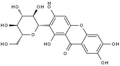 芒果苷,4773-96-0,结构式