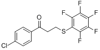 1-(4-CHLOROPHENYL)-3-[(2,3,4,5,6-PENTAFLUOROPHENYL)SULFANYL]-1-PROPANONE Struktur