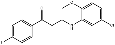 3-(5-CHLORO-2-METHOXYANILINO)-1-(4-FLUOROPHENYL)-1-PROPANONE 结构式