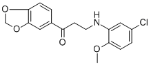 1-(1,3-BENZODIOXOL-5-YL)-3-(5-CHLORO-2-METHOXYANILINO)-1-PROPANONE Structure