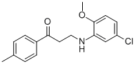 3-(5-CHLORO-2-METHOXYANILINO)-1-(4-METHYLPHENYL)-1-PROPANONE Structure