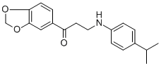 1-(1,3-BENZODIOXOL-5-YL)-3-(4-ISOPROPYLANILINO)-1-PROPANONE 结构式