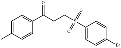 3-[(4-BROMOPHENYL)SULFONYL]-1-(4-METHYLPHENYL)-1-PROPANONE 结构式