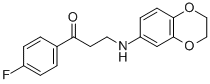 3-(2,3-DIHYDRO-1,4-BENZODIOXIN-6-YLAMINO)-1-(4-FLUOROPHENYL)-1-PROPANONE Struktur