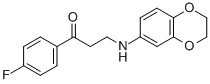 3-(2,3-DIHYDRO-1,4-BENZODIOXIN-6-YLAMINO)-1-(4-FLUOROPHENYL)-1-PROPANONE 结构式