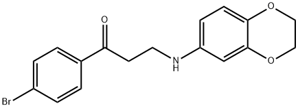 1-(4-BROMOPHENYL)-3-(2,3-DIHYDRO-1,4-BENZODIOXIN-6-YLAMINO)-1-PROPANONE 结构式
