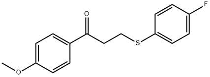 3-[(4-FLUOROPHENYL)SULFANYL]-1-(4-METHOXYPHENYL)-1-PROPANONE 结构式