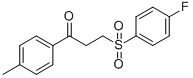 3-[(4-FLUOROPHENYL)SULFONYL]-1-(4-METHYLPHENYL)-1-PROPANONE 结构式