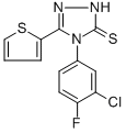 4-(3-CHLORO-4-FLUOROPHENYL)-5-(2-THIENYL)-2,4-DIHYDRO-3H-1,2,4-TRIAZOLE-3-THIONE 结构式
