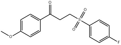 3-[(4-FLUOROPHENYL)SULFONYL]-1-(4-METHOXYPHENYL)-1-PROPANONE 结构式