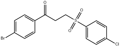 1-(4-BROMOPHENYL)-3-[(4-CHLOROPHENYL)SULFONYL]-1-PROPANONE 结构式