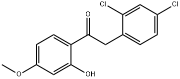 2-(2,4-DICHLOROPHENYL)-1-(2-HYDROXY-4-METHOXYPHENYL)ETHANONE 结构式