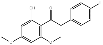 2-(4-FLUOROPHENYL)-1-(2-HYDROXY-4,6-DIMETHOXYPHENYL)ETHANONE 结构式