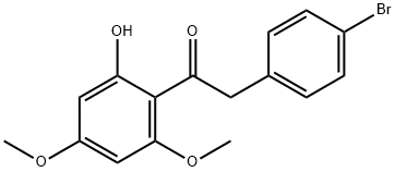 2(4'-BROMOPHENYL)-4',6'-DIMETHOXY-2'-HYDROXYACETOPHENONE 结构式